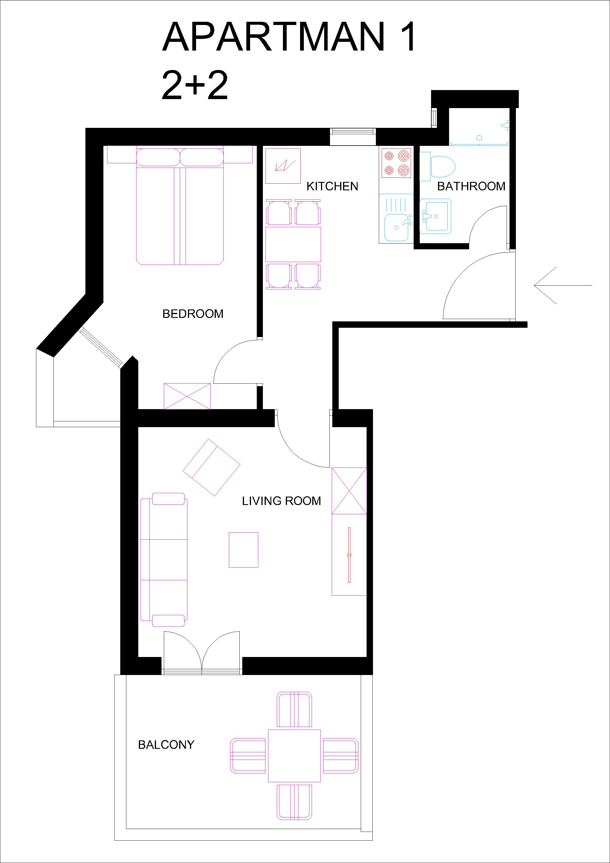 floorplan of the apartment