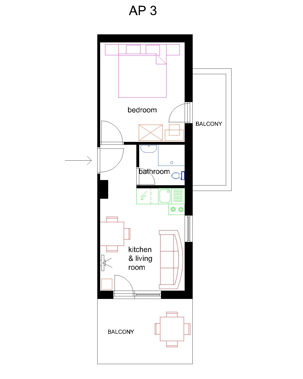 floorplan of the apartment